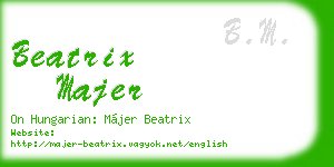 beatrix majer business card