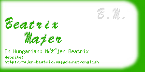 beatrix majer business card